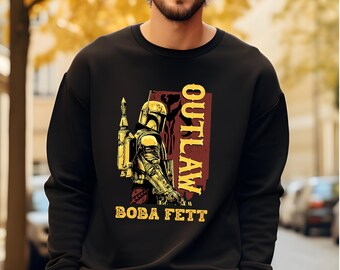 Retro Boba Fett Outlaw Star Wars Sweater and Hoodies : Unisex Adult Kids