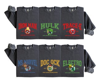 Spidey And His Amazing Friends Matching Group Sweaters, Disney Comic Shirts, Spidey Party Hoodies,  Avengers Group Crewnecks