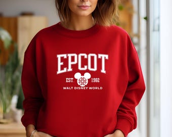 Disneyland Epcot Sweatshirts, Walt Disney Epcot Hoodie, Disney Trip 2025 Sweaters, Disney Family Trip Epcot Hoodies, Disney Group Crewnecks