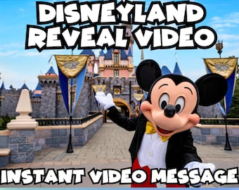 Disneyland Surprise Trip Reveal Video From Mickey Mouse - A Non-Personalised Instant Download Video To Surprise Kids, Friends and Family