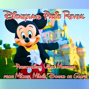 Personalised Surprise Disneyland Paris Reveal Video Message - Custom Message from Mickey or Minnie for a Magical Trip Reveal