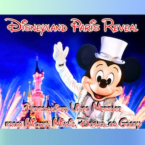 Disneyland Paris Personalised Surprise Video Message - Custom Message from Mickey or Minnie for a Magical Trip Reveal V.3