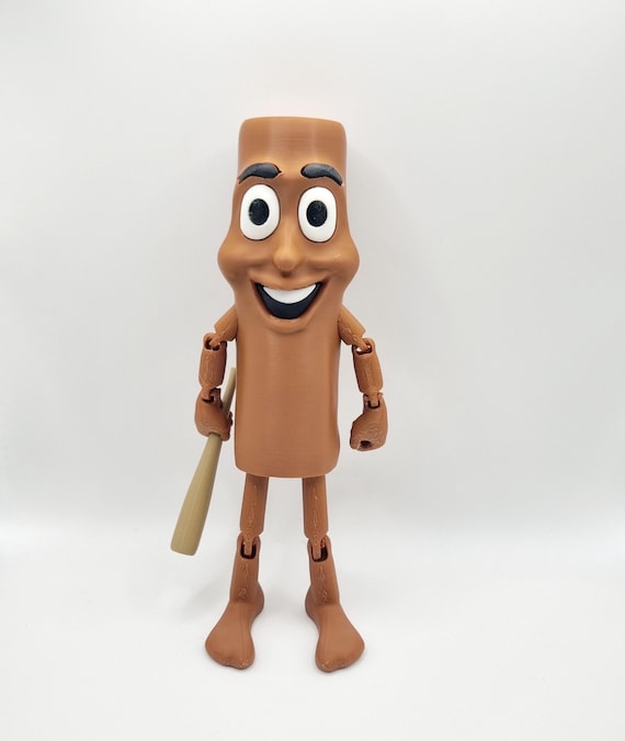 Large Tung Tung Tung Sahur Meme Toy - Italian Brainrot 3D Printed Flexible Figure 19cm