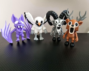 Roblox 99 Nights in the Forest Toy Bundle The Deer, The Ram, The Owl, The Bat - Articulated Flexible Figures 12cm