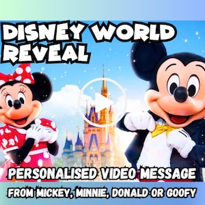 Personalised Disney Reveal Video Surprise Message From Mickey Mouse - Reveal your Magical Trip Surprise