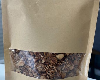 Biologische en veganistische gebakken muesli