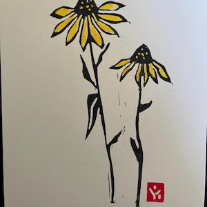 Coneflower Print – Hand-Printed Watercolor Art