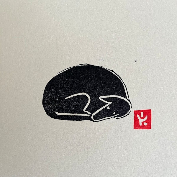 Let Sleeping Dogs Lie -Small Block Print