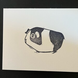 Guinea Pig Linocut-Cute Pet Block Print