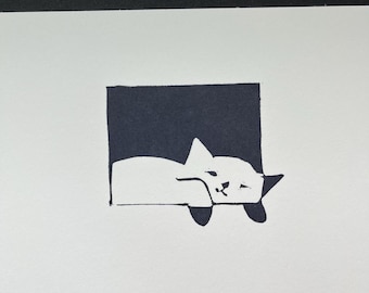 Black and White Cat|Minimalist Cat Wall Art