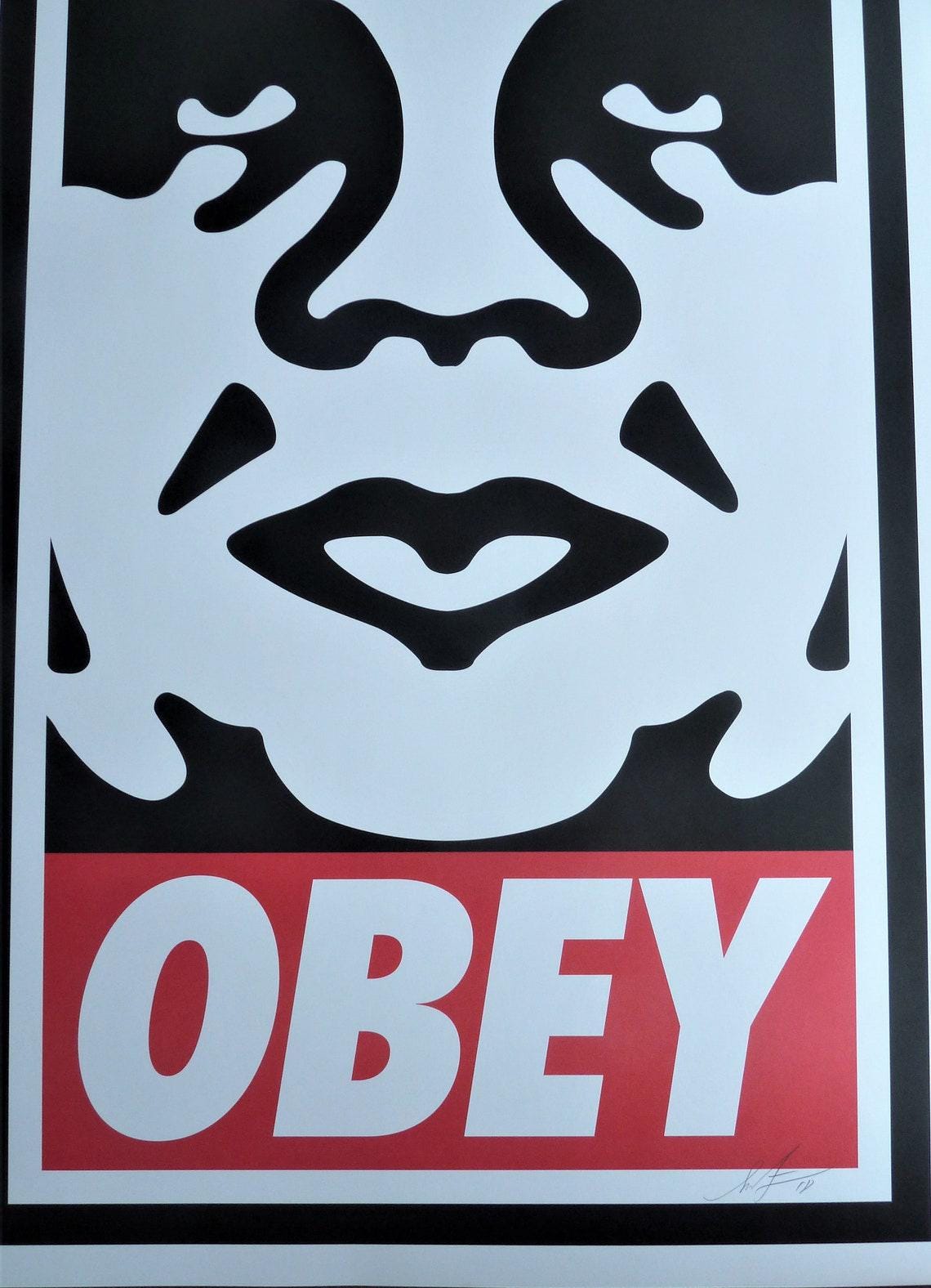 Shepard FAIREY (OBEY): Obey Icon - Original Signed Lithograph - Etsy