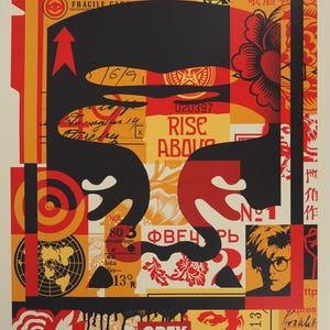 Shepard FAIREY (OBEY): Face collage I - Original signed lithograph
