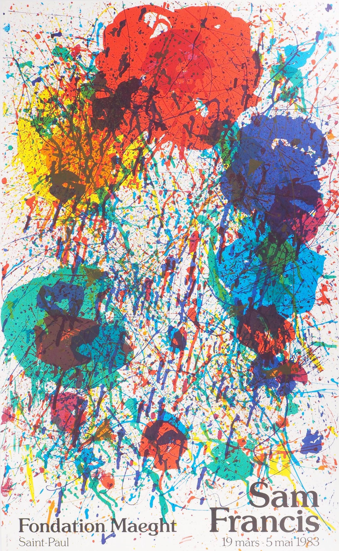 Sam Francis: Explosion of Colors - Original Lithograph - Etsy