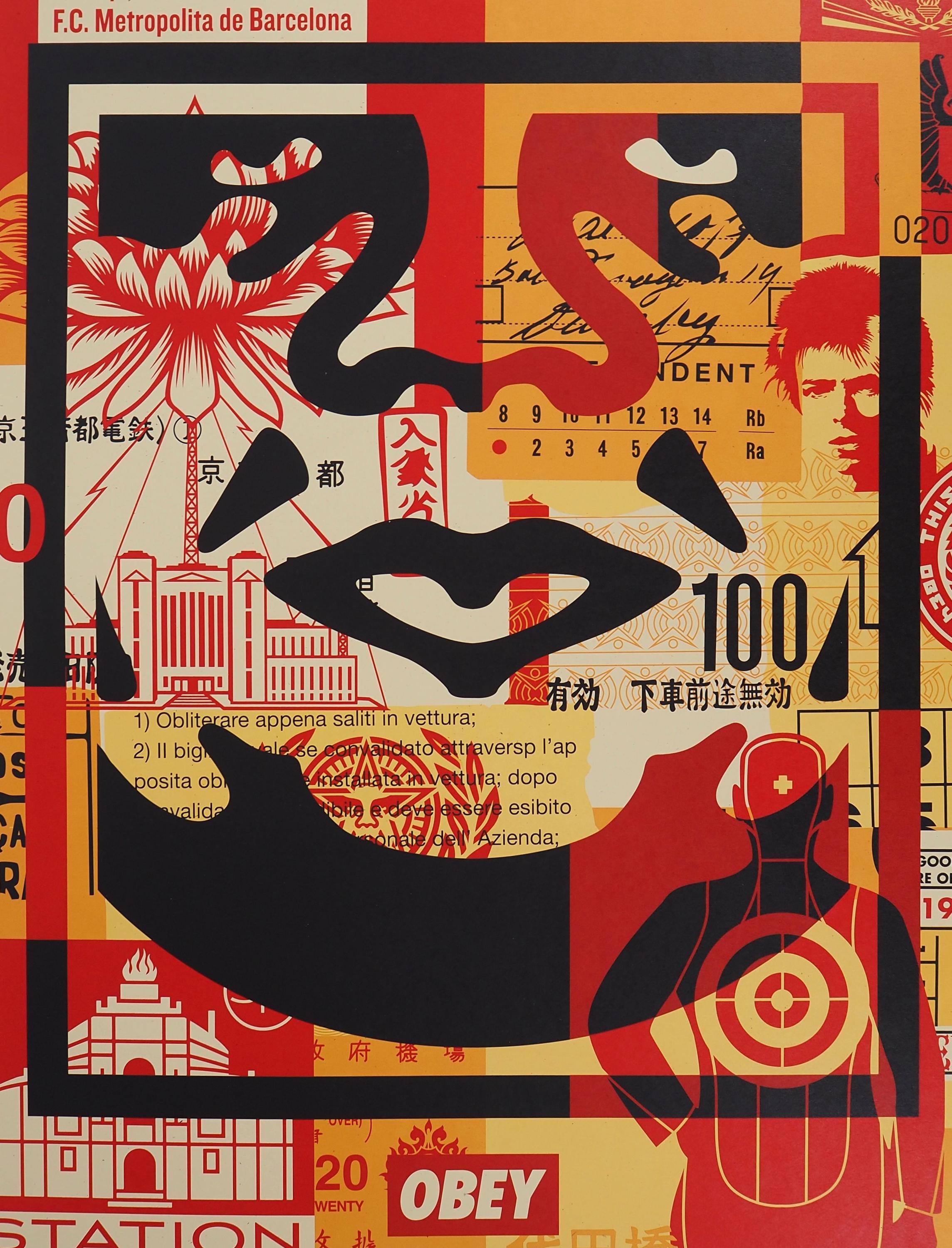 Shepard FAIREY (OBEY): Face Collage III - Original Signed