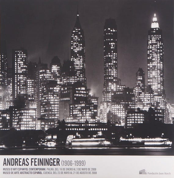 ANDREAS FEININGER リトグラフ ニューヨーク港 Andreas Feininger. Queen Elizabeth, New York Harbor. 1946 | MoMA