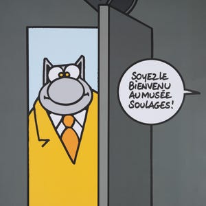 Philippe GELUCK: Katten på Soulages-museet - Original signerad affisch
