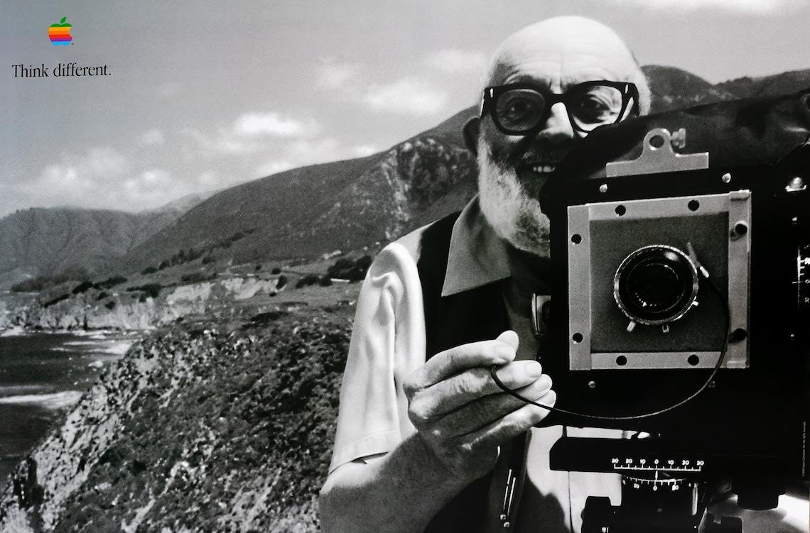 Apple Think Different: Ansel Adams-ポスター APPLE Think Different: Ansel ADAMS - Poster - Etsy