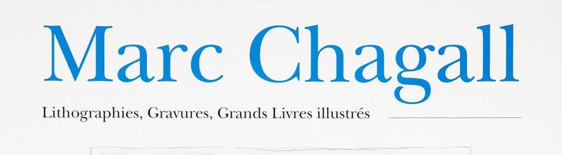 Chagall Font Marc Chagall: Joy - Original Color Poster - Etsy