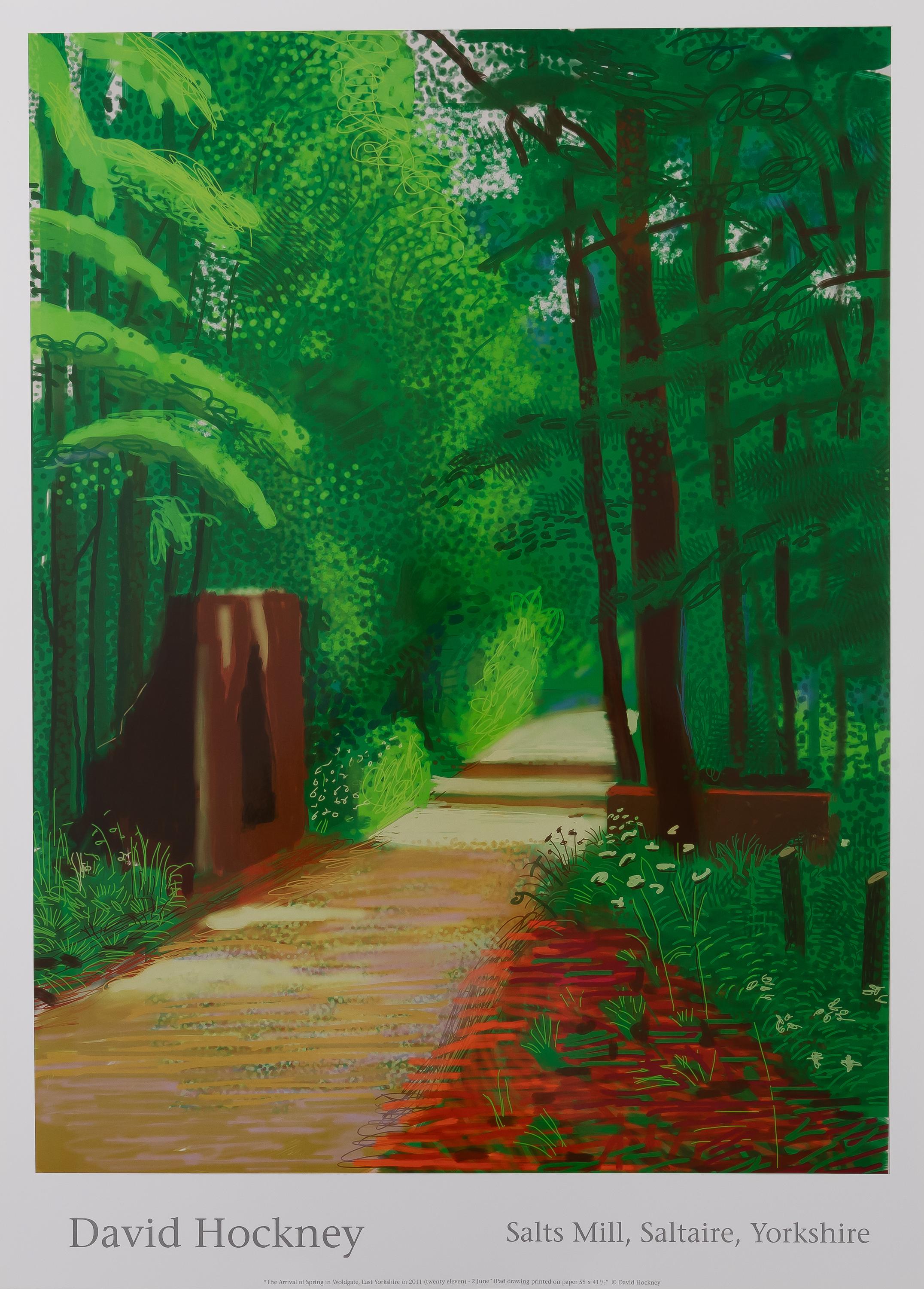 David Hockney: Path in the Forest - Original Color Poster - Etsy