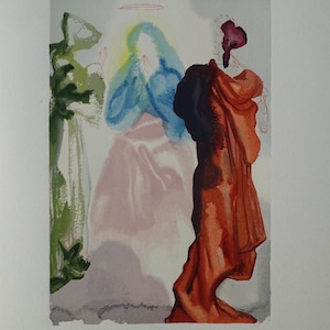 Salvador DALI : La prière de Saint Bernard - Bois gravé original