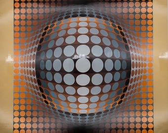 ヴィクトル・ヴァザルリ「ヴェガ・アルニー」リトグラフ、証明書