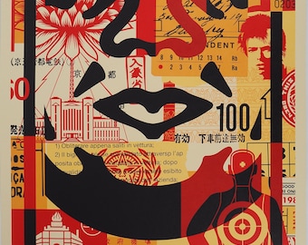 Shepard FAIREY (OBEY): Face Collage III - Original Signed