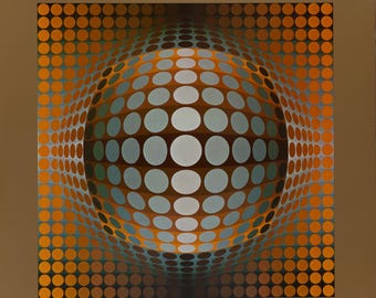 ヴィクトル・ヴァザルリ「ヴェガ・アルニー」リトグラフ、証明書