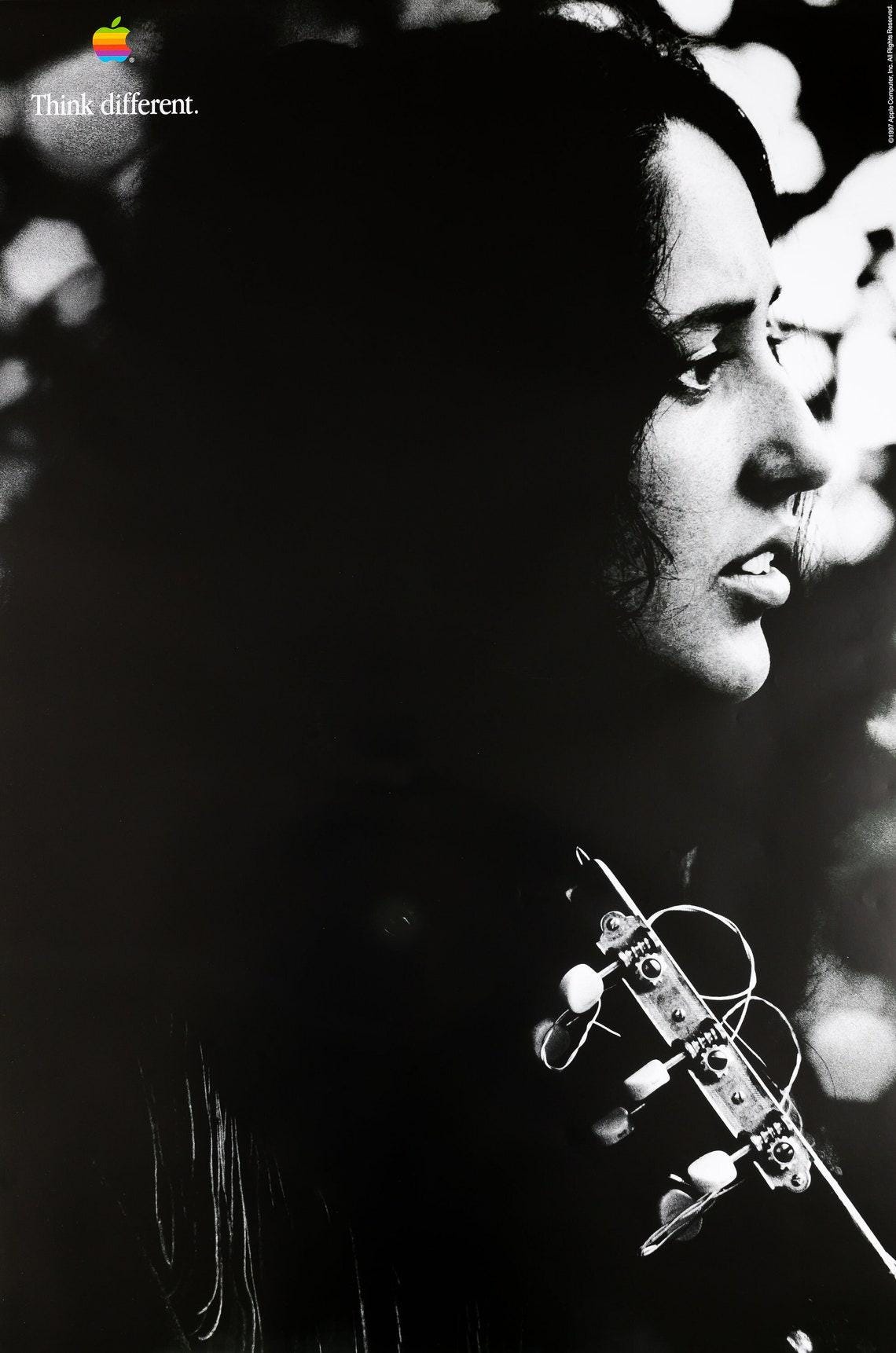 APPLE Think Different: Joan BAEZ - Poster - Etsy