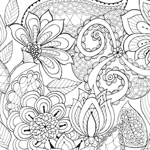printable coloring page pink sunset instant download etsy