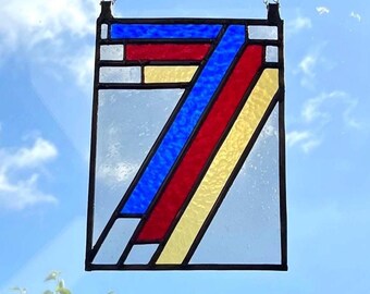 Stained Glass Colour Harmony Majestic Three Sevens – Dutch Artwork by Dirk Ikben