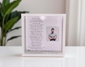 Personalized Memorial Photo Frame with LED Lights: Sympathy Gift