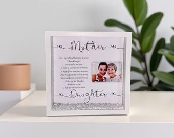 Personalised Mother and Daughter Photo Frame, LED Light Frame, Mum Birthday Gift. Mother's Day