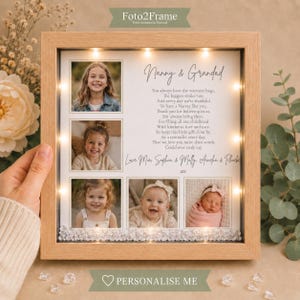 Nanny and Grandad Photo Frame with Quote, Personalised Grandparents Gift