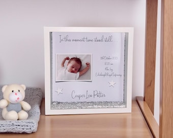 Personalized New Baby Boy Frame: Keepsake Photo Gift. New baby gift, Baby girl, Baby boy