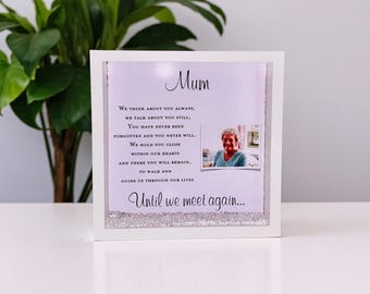 Personalised Memorial Photo Frame: Sympathy gift, Bereavement. Loss. Condolences gift