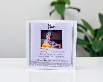 Personalised Memorial Photo Frame: Sympathy gift, Bereavement. Loss. Condolences gift