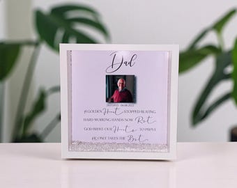 Personalised Memorial Photo Frame: Sympathy gift, Bereavement. Loss. Condolences gift
