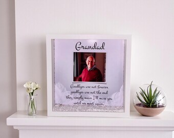 Personalised Memorial Photo Frame: Sympathy gift, Bereavement. Loss. Condolences gift