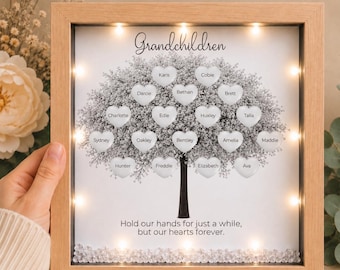 Personalised Grandchildren Family Tree Framed Print | Mothers day | Grandparent Gift | Mum Nan Gran Mom Birthday