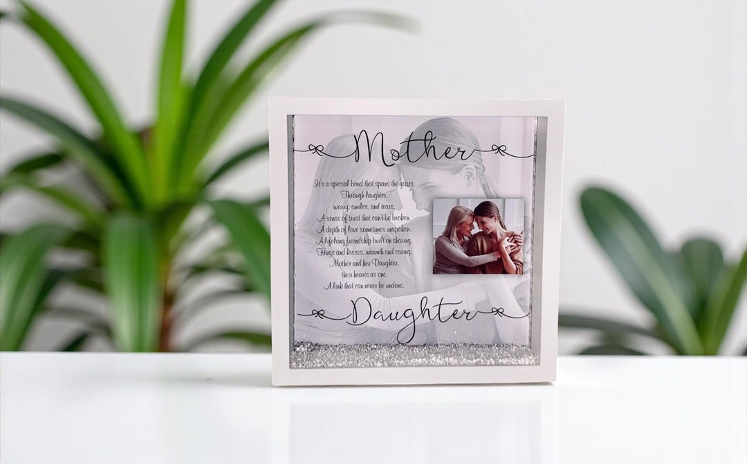 Personalized Mother Daughter Photo Frame: LED Light Box Gift - Etsy