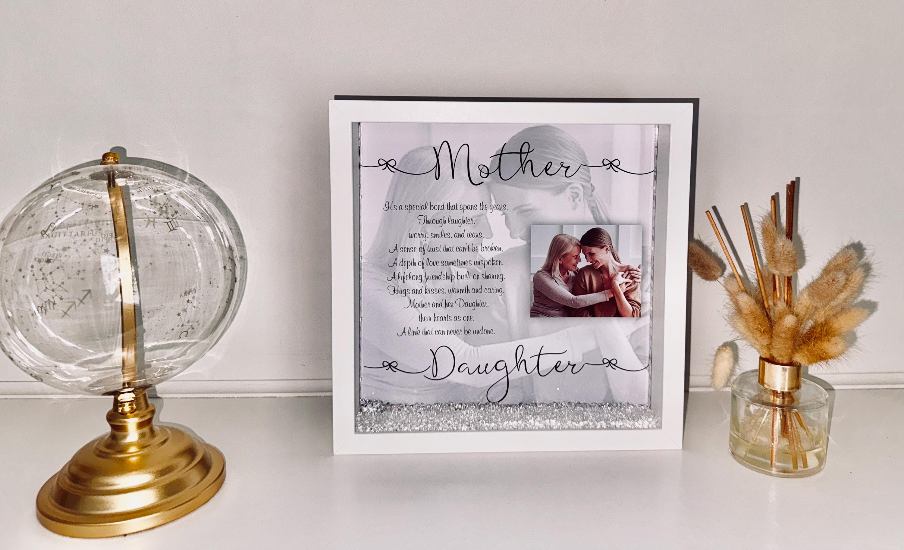 Personalized Mother Daughter Photo Frame: LED Light Box Gift - Etsy UK