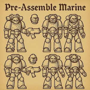 30k Heresy - MK2 - MK7 Pre-assembled Marines Builder (price per minis) - HQ Proxy