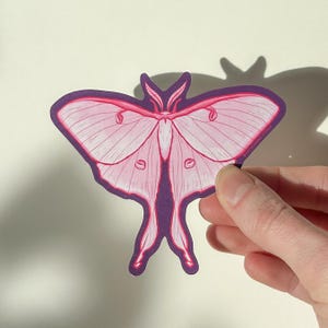 Luna Moth | Die Cut Vinyl Sticker | Cute Witchy Accessories ...