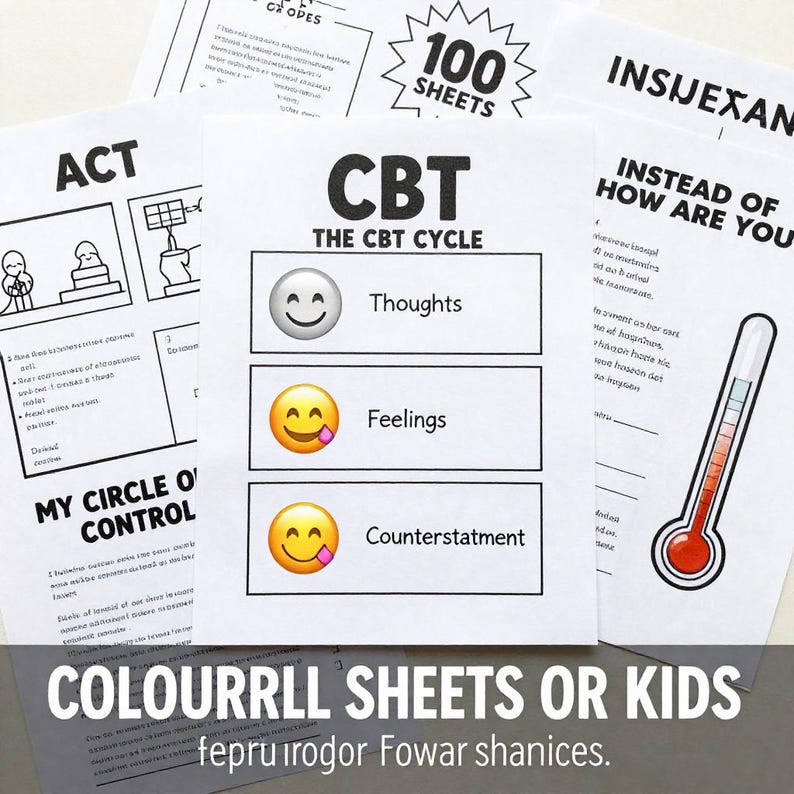 Kids CBT Worksheets Printable – Cognitive Behavioral Therapy Activities ...