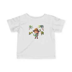 Dinosaur Adventure Infant Tee, Cute Baby Dinosaur Shirt, Toddler Jurassic Tee, Kids Exploration T-Shirt, Fun Dino Gift for Baby Shower