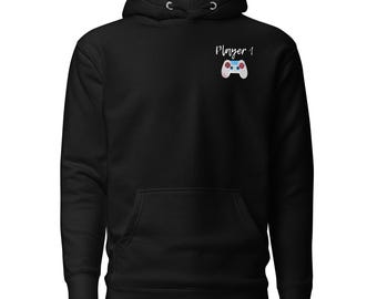 Sweat à capuche Player 1 (ajustage haut de gamme)