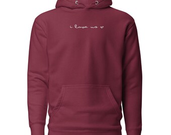 Sweat à capuche Love Us (coupe supérieure) (broderie)