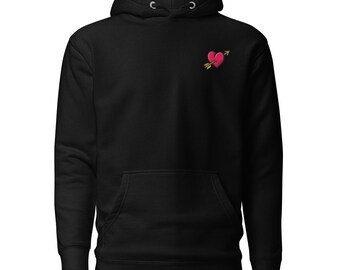 Sweat à capuche ajusté Flèche de Cupidon : histoire d'amour moderne, mélange de coton doux