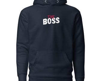 Sweat à capuche The Boss : pull en molleton de coton mélangé