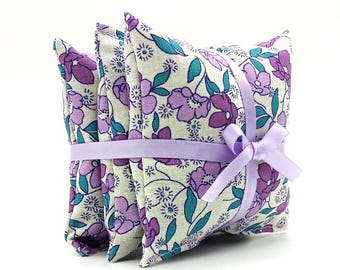 French Lavender Sachets: Modern Floral, Relaxing Aromatherapy (Set of 3)